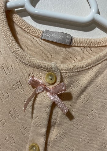 Düğmeli Bej Bebek Kız Tulum - Görsel 2