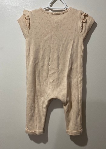 Düğmeli Bej Bebek Kız Tulum - Görsel 4