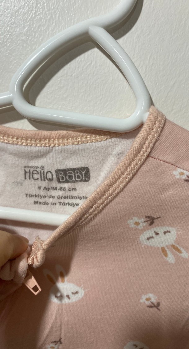 Pembe Fermuarlı Bebek Tulum - Görsel 3