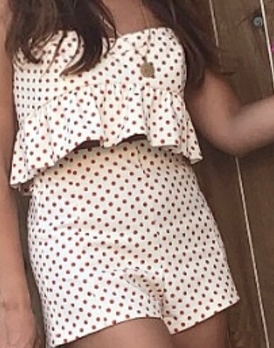Zara takım alt üst crop ve short