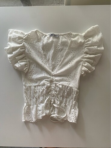 Zara beyaz bluz/Top