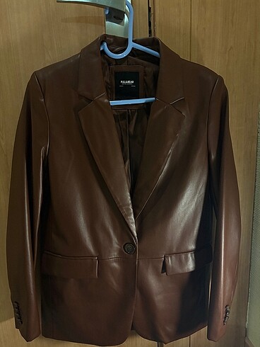 Pull and bear deri blazer