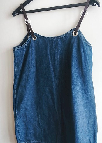 Düğmeli Kadın Denim Midi Tulum - Görsel 4