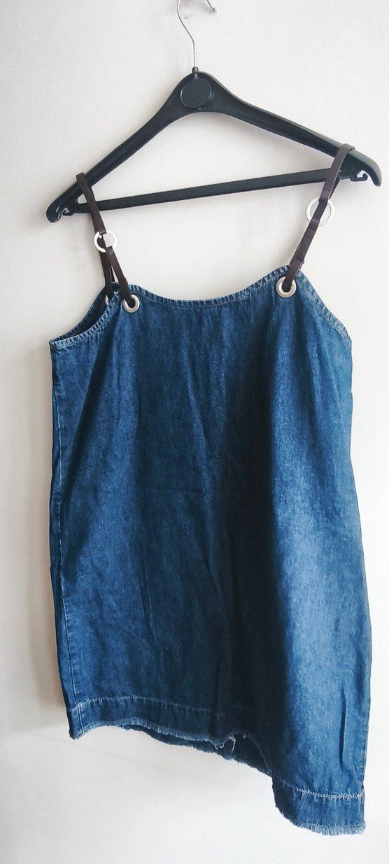 Düğmeli Kadın Denim Midi Tulum - Görsel 4