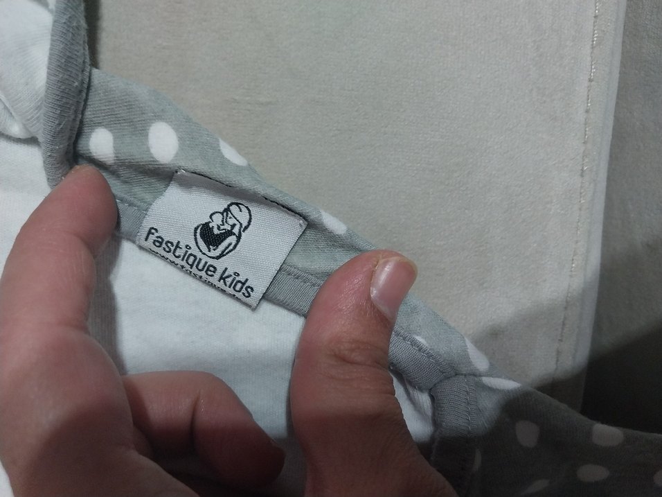 Gri Beyaz Puantiyeli cirtli bebek kundak 0-3 ay — görsel 4/4