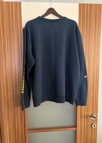 Sarı Baskılı erkek Sweatshirt - Görsel 4