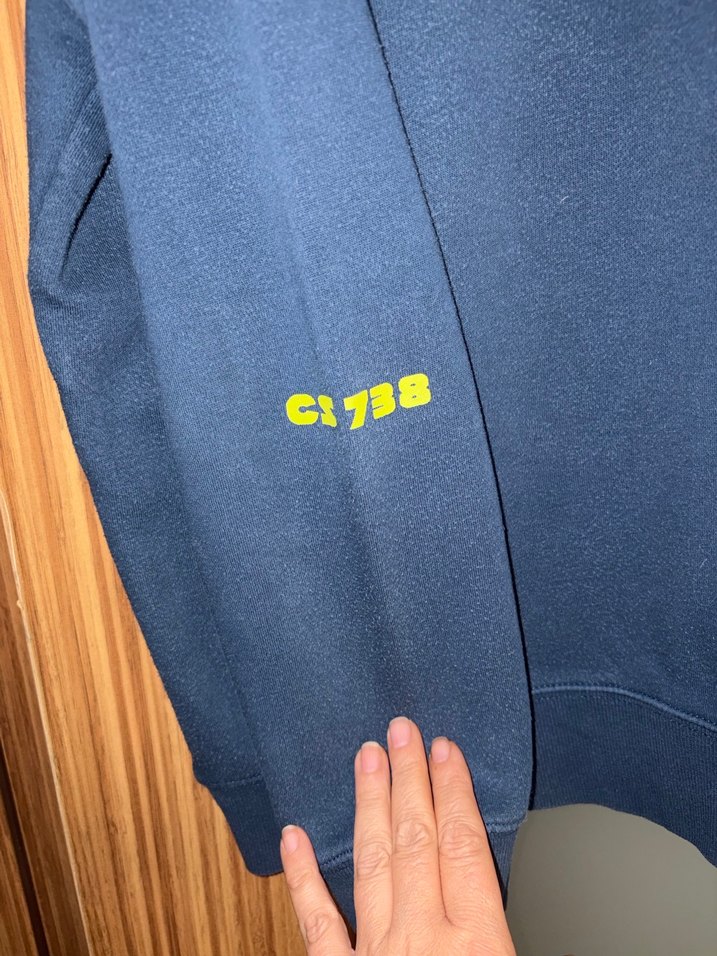 Sarı Baskılı erkek Sweatshirt - Görsel 3