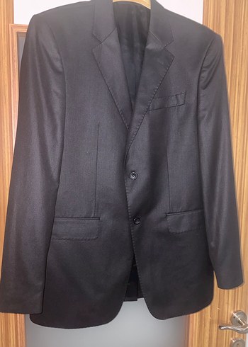 Düğmeli Siyah Erkek Ofis Takım Elbise Ceketi - Görsel 2