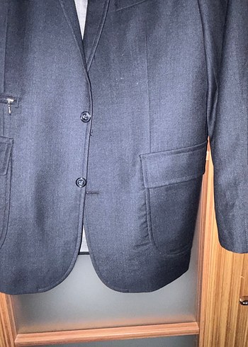 Lacivert Erkek Ofis Takım Elbise Ceketi - Görsel 6