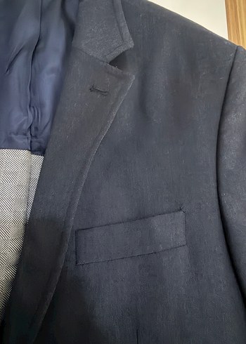 Lacivert Erkek Ofis Takım Elbise Ceketi - Görsel 5