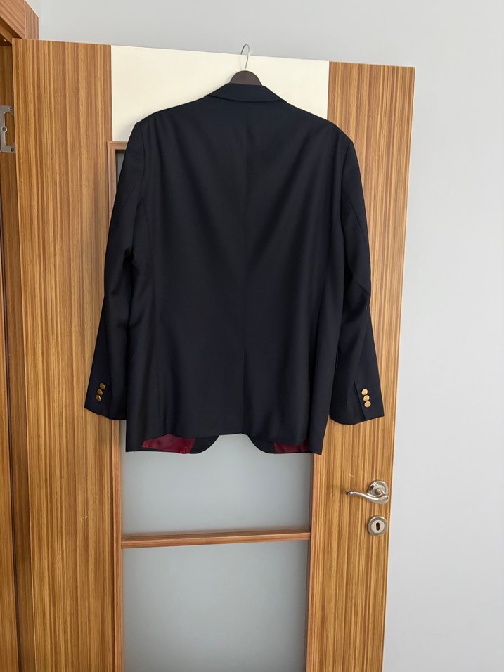 Erkek  siyahDüğmeli Ofis Takım Elbise - Görsel 5