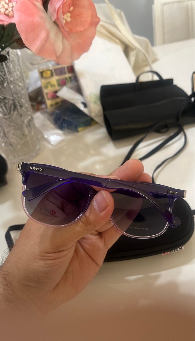 Parlak Mor Kadın Güneş Gözlüğü - Görsel 5