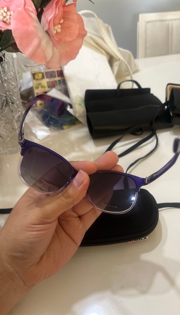 Parlak Mor Kadın Güneş Gözlüğü - Görsel 4