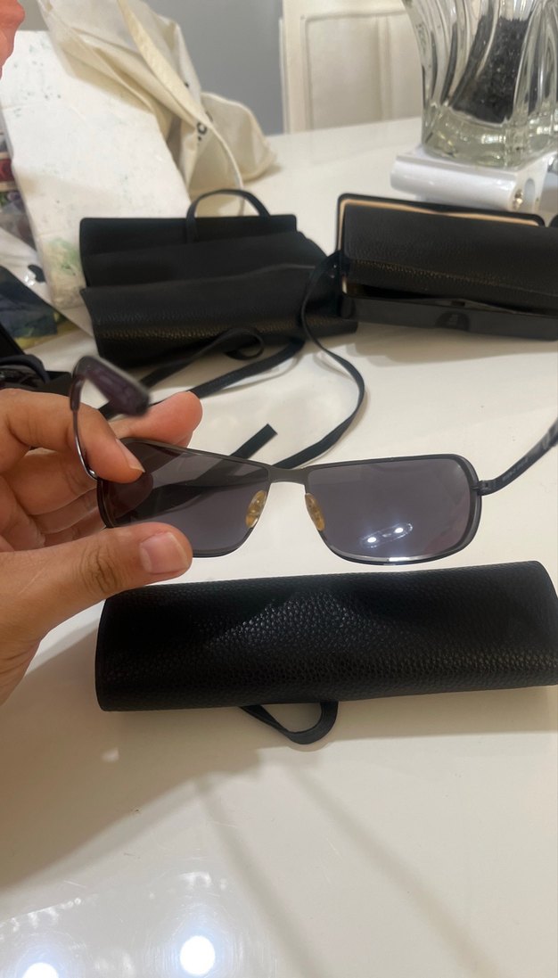 Siyah Kemer Detaylı Biker Erkek Kadın Güneş Gözlüğü - Görsel 3