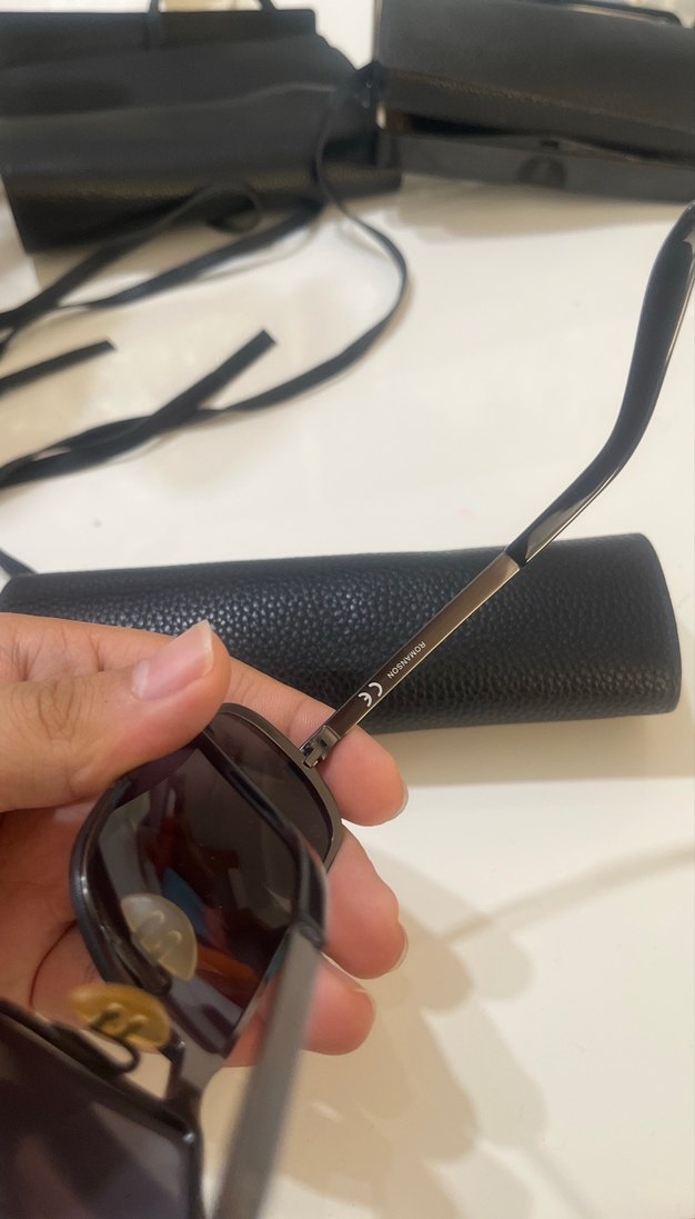 Siyah Kemer Detaylı Biker Erkek Kadın Güneş Gözlüğü - Görsel 5