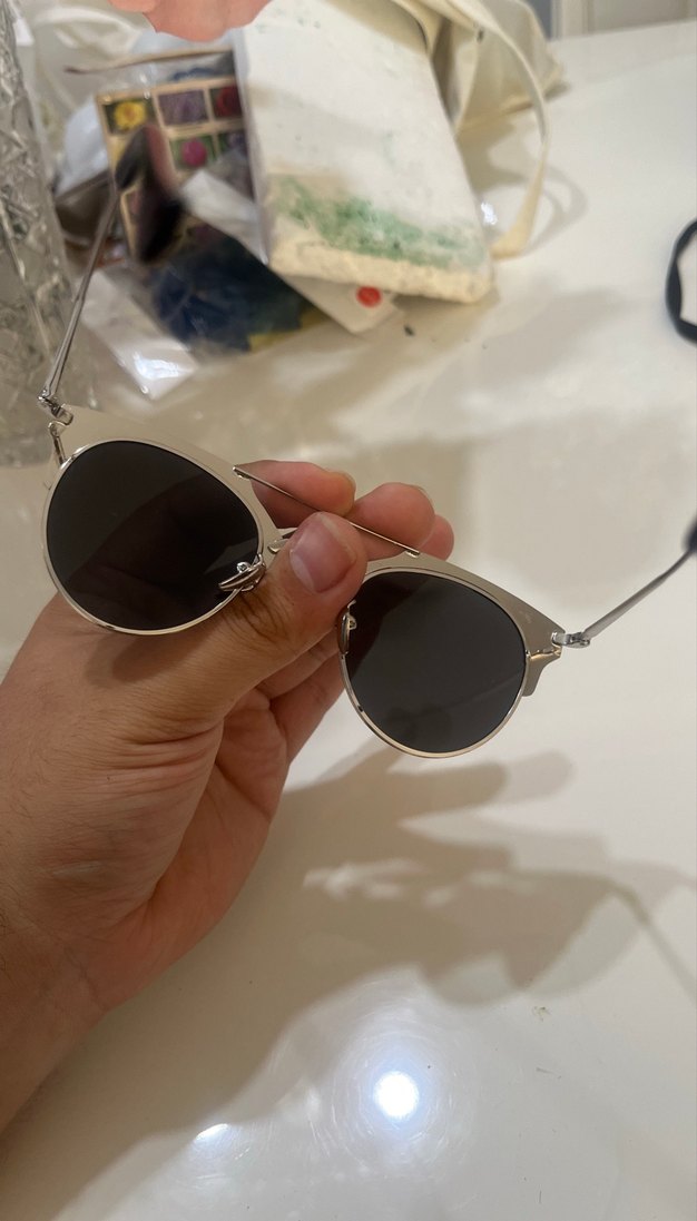 Gri Klasik Kadın Gözlüğü Tokalı - Görsel 3