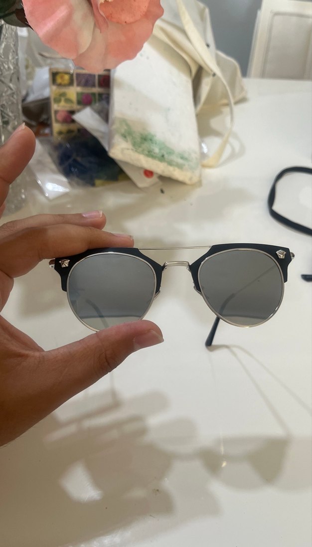 Gri Klasik Kadın Gözlüğü Tokalı - Görsel 5