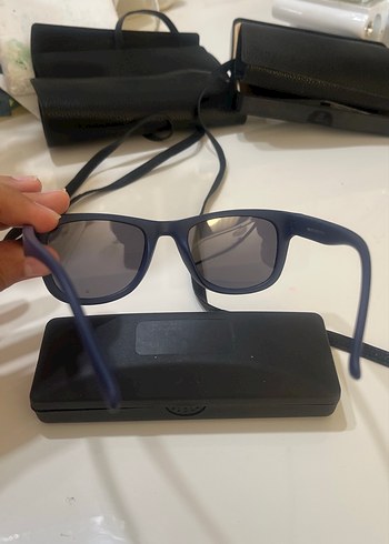 Lacivert Minimalist erkek Güneş Gözlüğü - Görsel 3