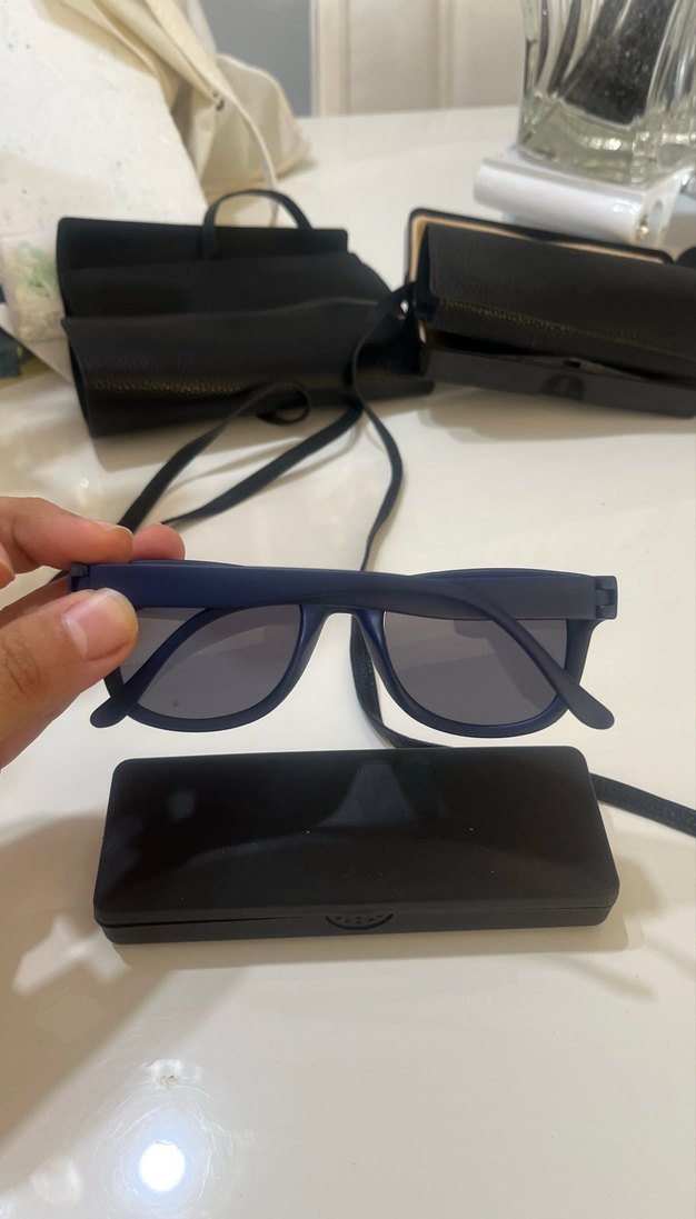 Lacivert Minimalist erkek Güneş Gözlüğü - Görsel 5