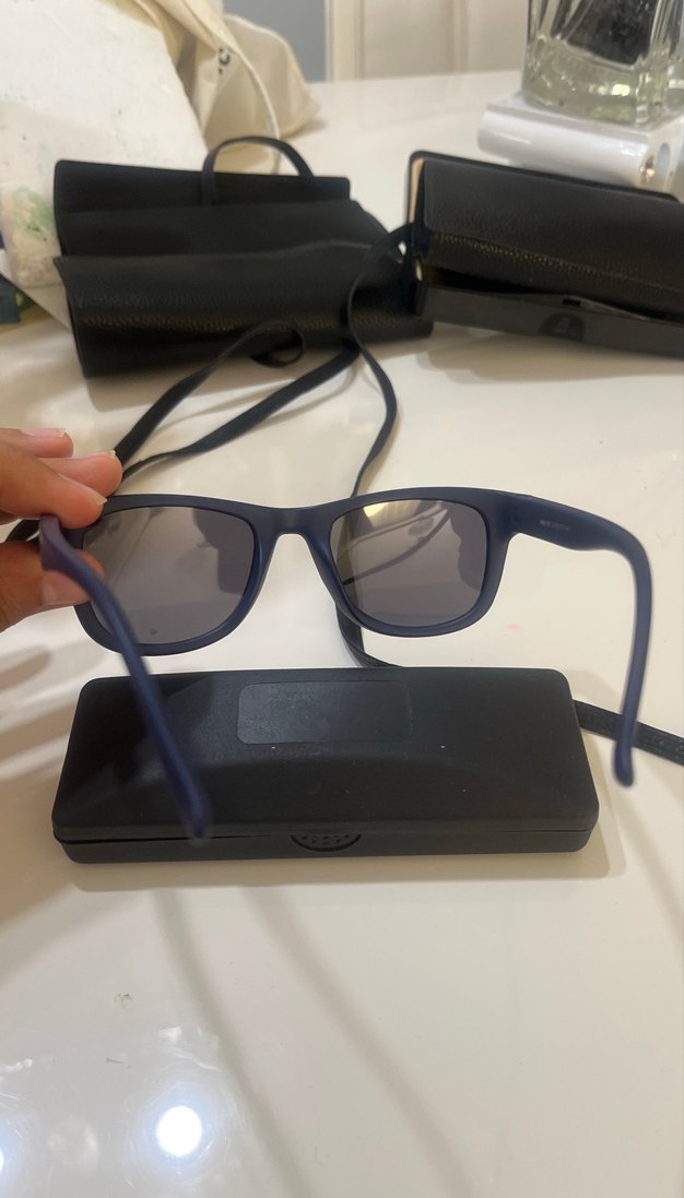 Lacivert Minimalist erkek Güneş Gözlüğü - Görsel 3