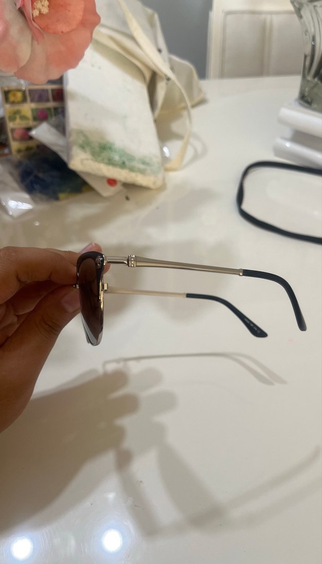 Aynalı gümüş  Siyah Minimalist Kadın Güneş Gözlüğü - Görsel 2