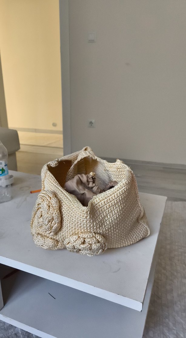 İşlemeli Beyaz Fırın Eldiveni - Görsel 4