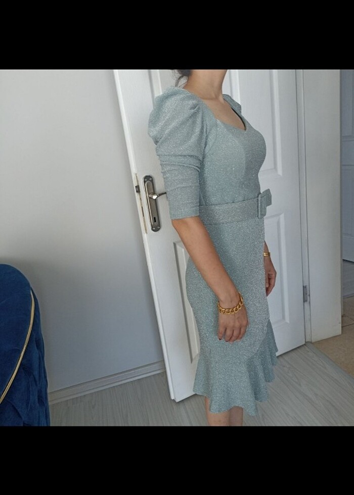 Simli elbise - Görsel 3