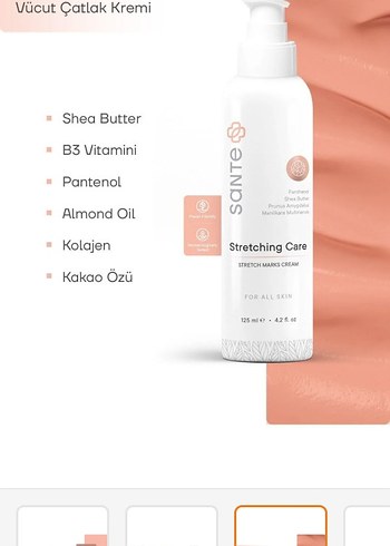 Sante Stretching Care Vücut Çatlak Kremi 125 ml - Görsel 3