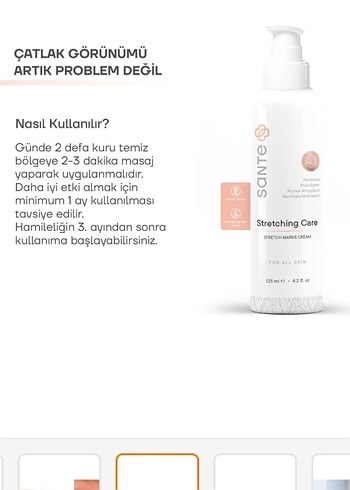 Sante Stretching Care Vücut Çatlak Kremi 125 ml - Görsel 2