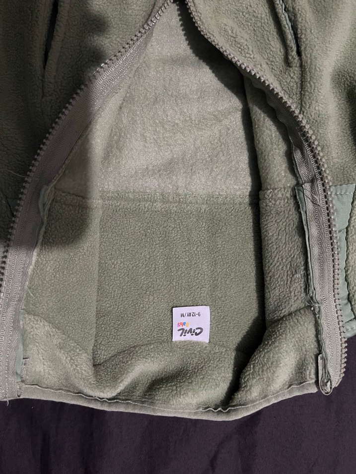 Yeşil Fermuarlı Erkek Çocuk Polar Ceket - Görsel 3