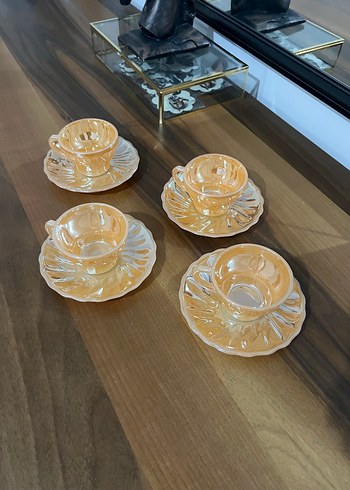 Pastel Bej 4'lü Kahve Fincan Seti - Görsel 3