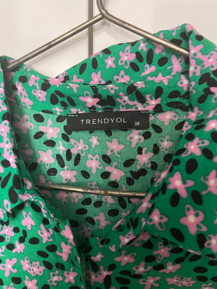 Yeşil Pileli Uzun Kadın Günlük Elbise - Görsel 3