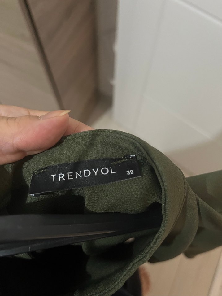 Kadın Haki Midi Triko Elbise - Görsel 3