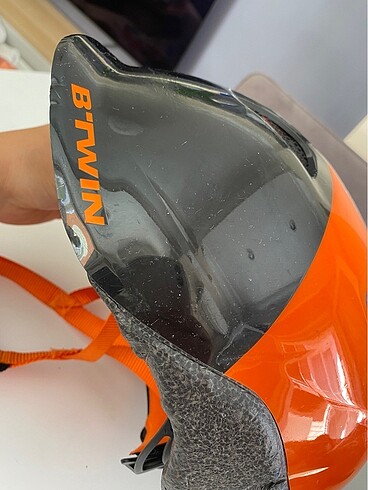 Decathlon Turuncu BTWIN bisiklet kaskı
