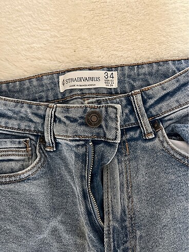 34 Beden mavi Renk Mom jean