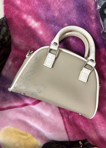 Bej Deri Fermuarlı Kadın Çanta - Görsel 5