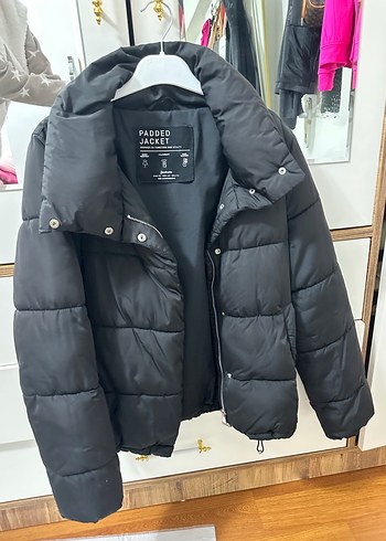 Düğmeli Siyah Kadın Kışlık Mont - Görsel 2