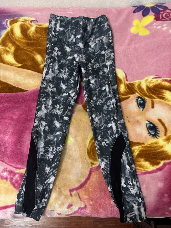 Gri Tie-Dye Desenli Kadın Tayt - Görsel 3