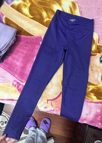 Mor Dikişsiz Spor Tayt - Görsel 2