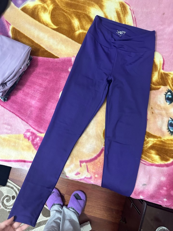 Mor Dikişsiz Spor Tayt - Görsel 2