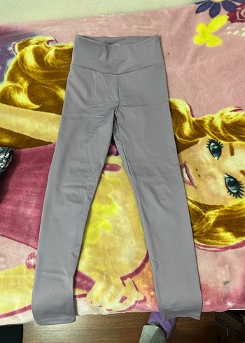 Fermuarlı Mor Midi Spor Tayt - Görsel 2