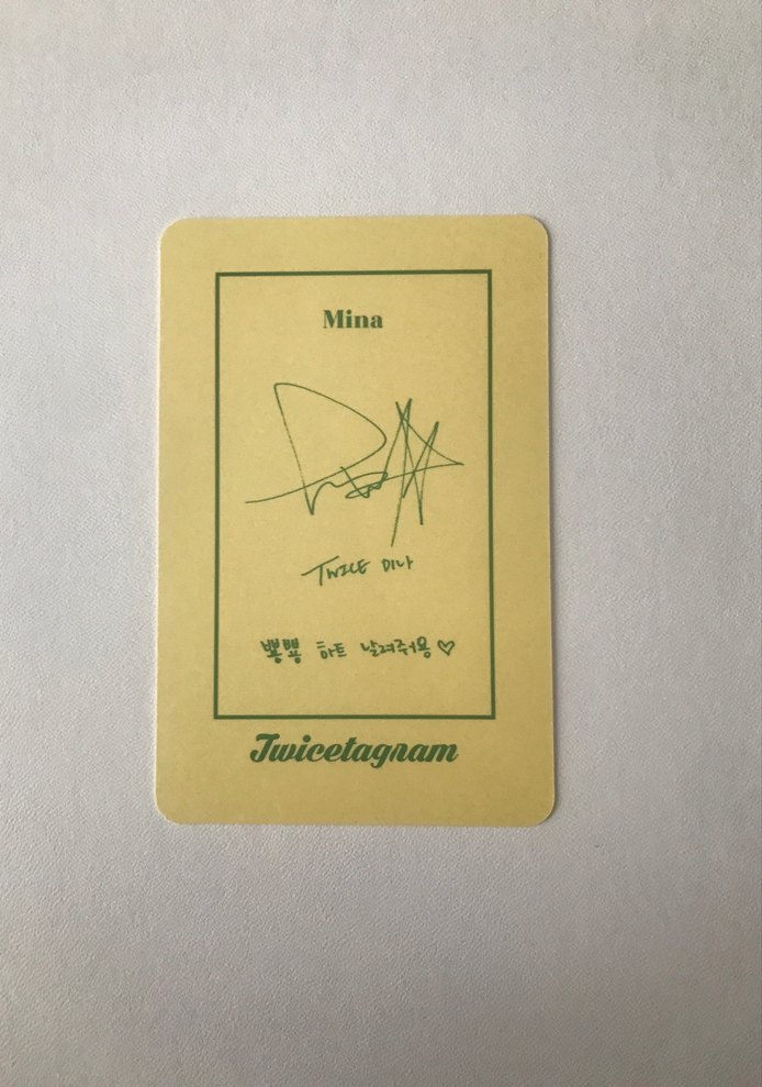 twice mina twicetagram orijinal photocard — görsel 2/2