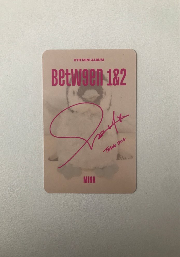 twice mina between 1&2 orijinal photocard — görsel 2/2