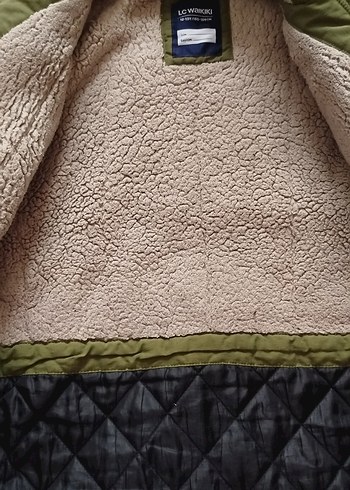 Haki Kapüşonlu Erkek cocuk Mont - Görsel 3