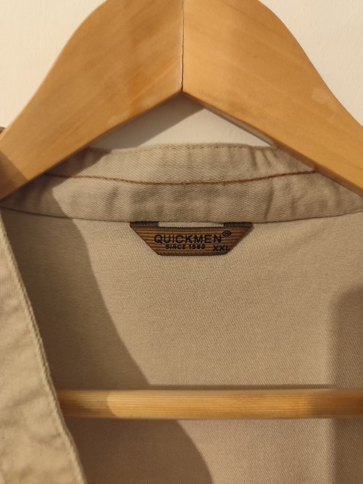 Bej Düğmeli Erkek Keten Gömlek - Görsel 3