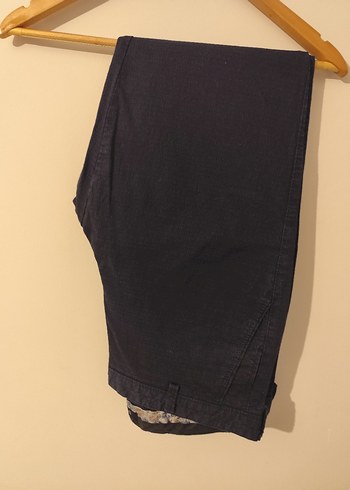 Erkek Lacivert Keten Pantolon - Görsel 2