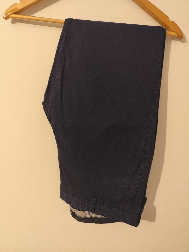 Erkek Lacivert Keten Pantolon - Görsel 2