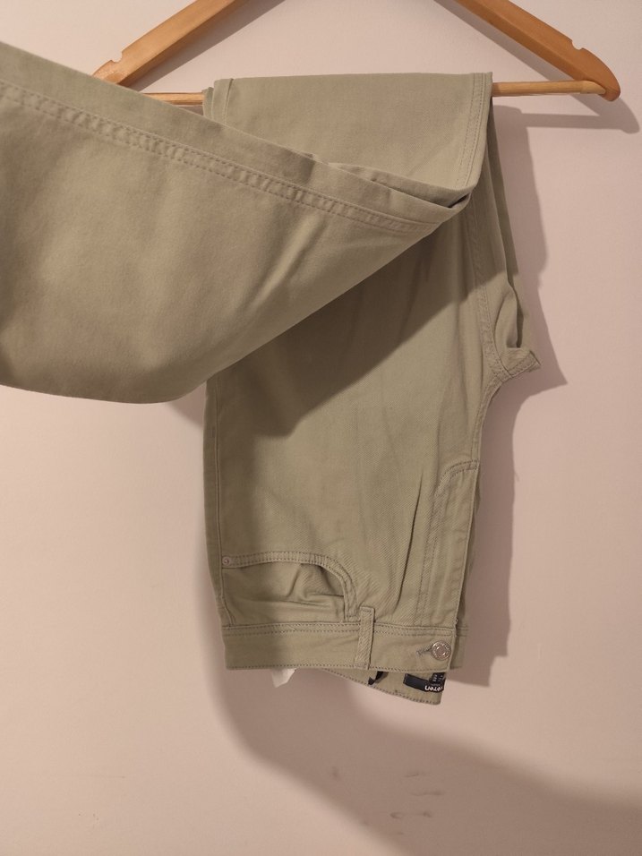 Yesil Regular Fit Keten Erkek Pantolon - Görsel 3