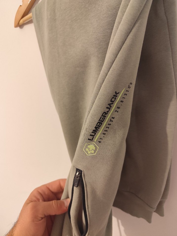 Fermuarlı Yesil Erkek Eşofman Altı - Görsel 2