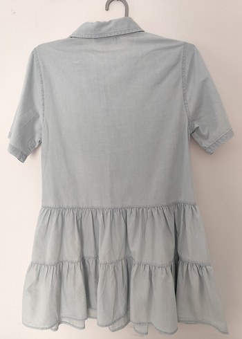 Bebek Mavisi Kısa Kollu Mini Elbise - Görsel 2